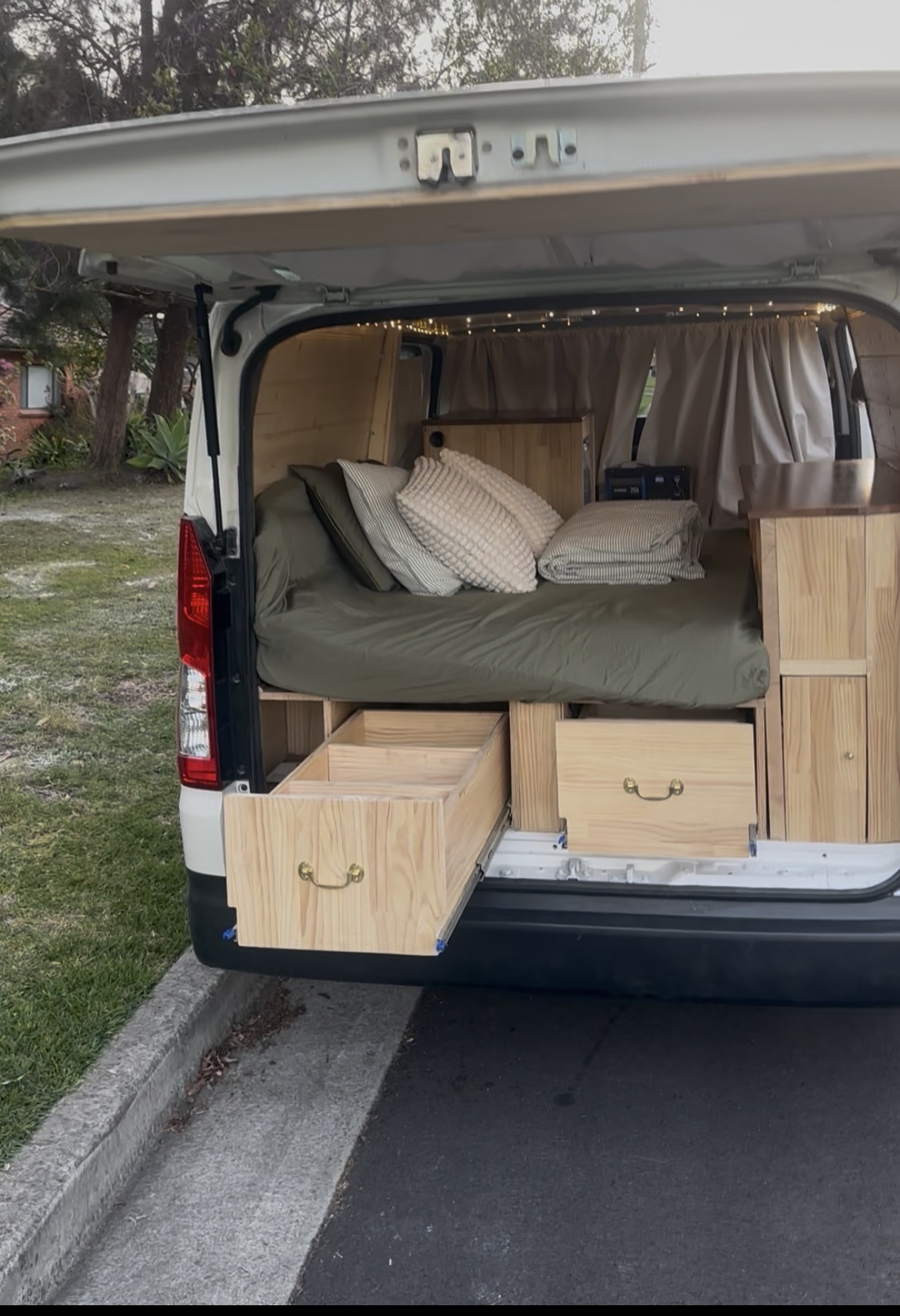 Decorated van interior
